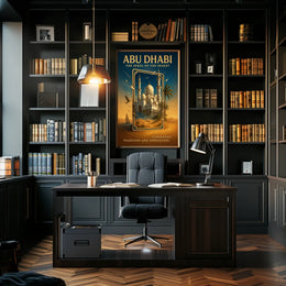 Abu Dhabi's Jewel Architectural Serenity Travel Poster