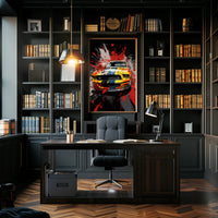 Colorful Automotive Explosion Poster PosterGoat