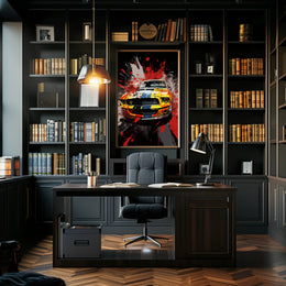 Colorful Automotive Explosion Poster PosterGoat