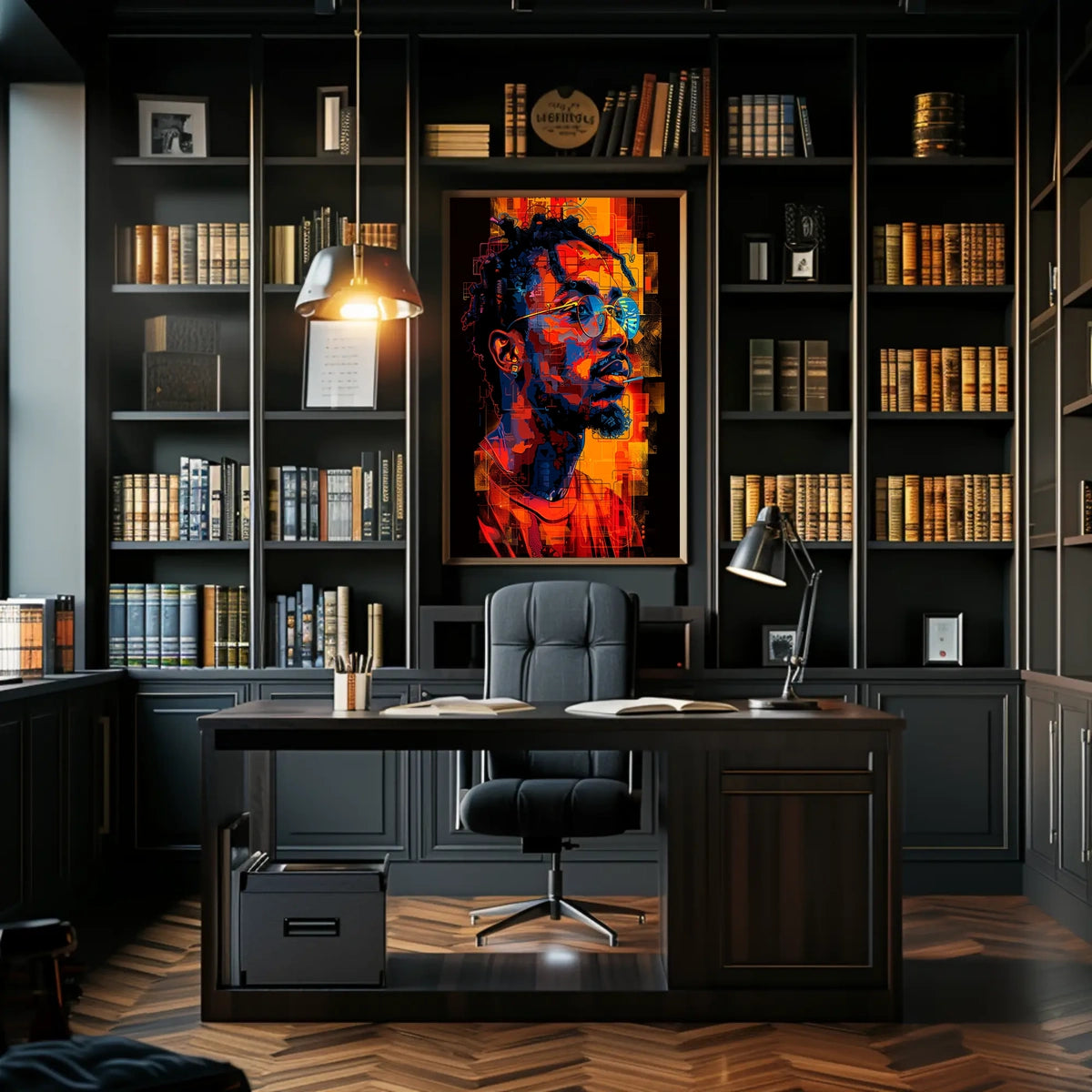 Vibrant Portrait In Abstract Abstract Poster