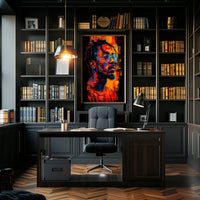 Vibrant Portrait In Abstract Abstract Poster