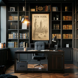 New York City Landmarks Poster