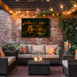 Budapest at Night Poster