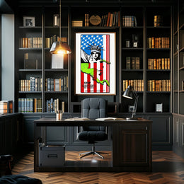 Stop U.S. Intervention Poster PosterGoat