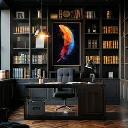 Vibrant Feather Art Poster