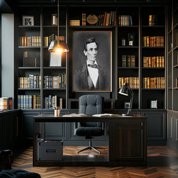Abraham Lincoln Top Hat Desk Poster Historical Artwork PosterGoat