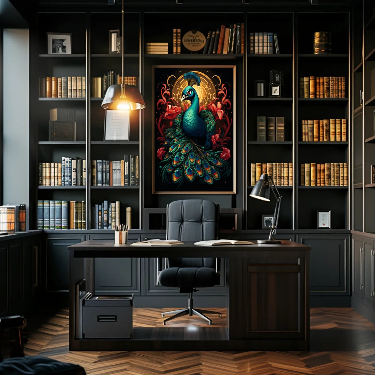 Majestic Peacock Poster