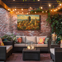 Monrovia Liberia African Cityscape Digital Painting Vibrant Cultural Heritage Travel Poster