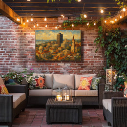 Monrovia Liberia African Cityscape Digital Painting Vibrant Cultural Heritage Travel Poster