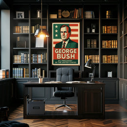 George Bush 41st President Realism Patriot Poster