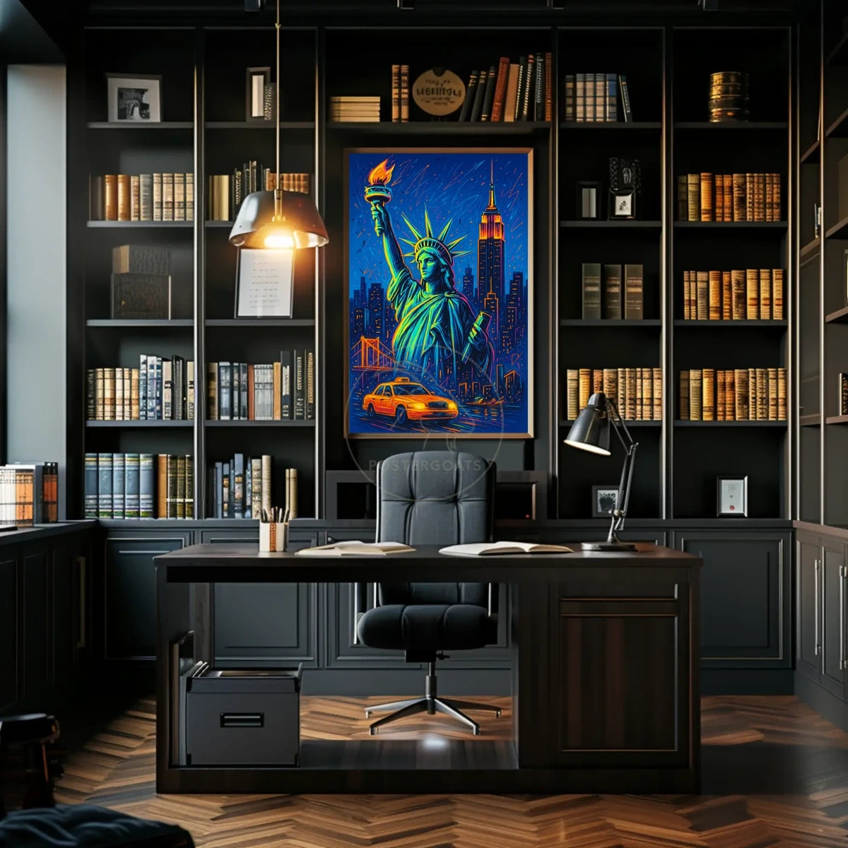 New York City Nightscape Vibrant Urban or Cityscape Poster