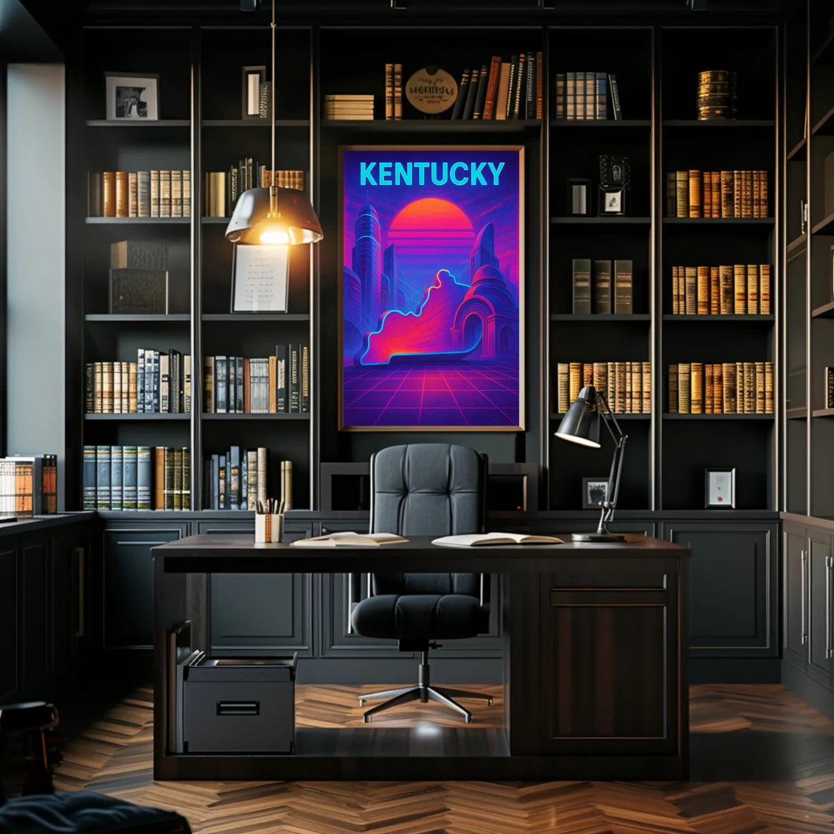 Kentucky A Neon Dreamscape Poster