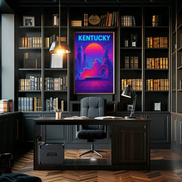 Kentucky A Neon Dreamscape Poster