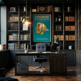Copperband Butterflyfish Poster PosterGoat
