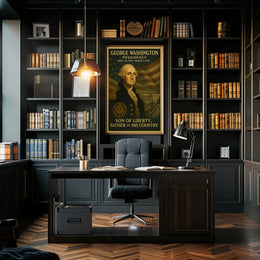 George Washington Presidential Portrait Historical Poster