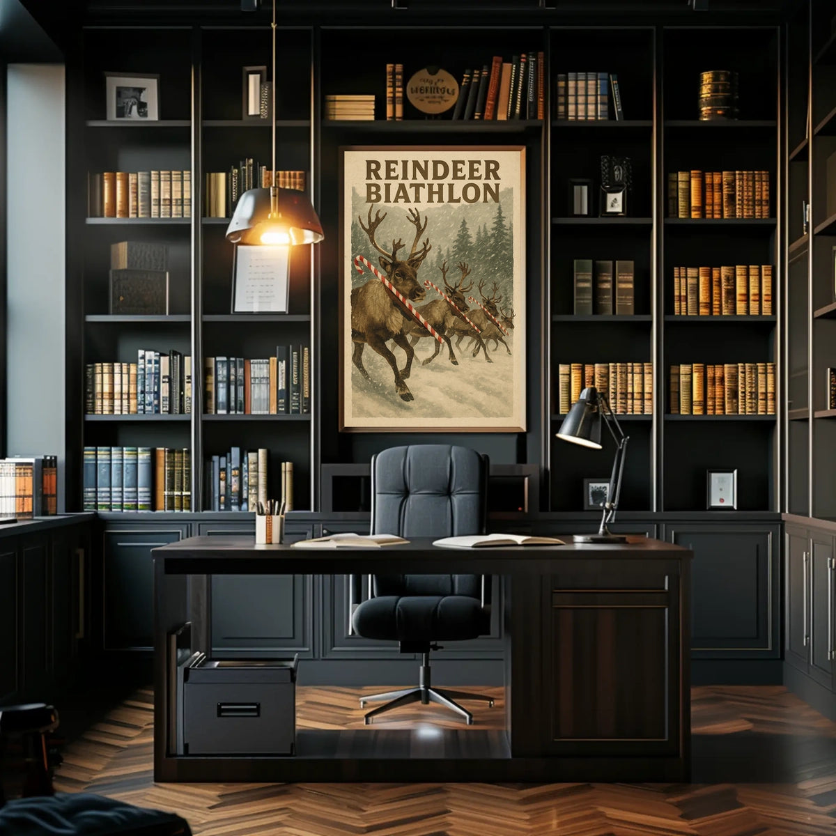 Reindeer Biathlon Poster