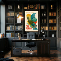 California Golden State Wall Art Print PosterGoat