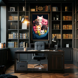 Basket Of Kittens Poster