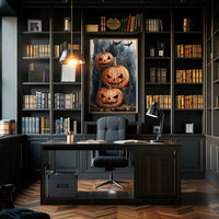 Haunted Halloween Pumpkins Poster