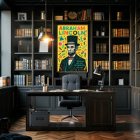 Abraham Lincoln Inspirational Pop-Art Motivational or Quote Poster PosterGoat