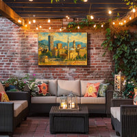 Tirana Cityscape Albania Timeless Travel Realism Heritage Skyline Wanderer Poster