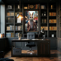 Stylish Rabbit In The City Poster
