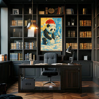 Festive Panda Winter Wonderland Poster