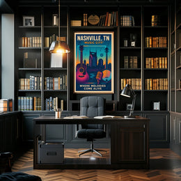 Nashville, TN Music City Poster