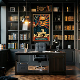 William McKinley 25th President Poster Vintage Wall Art