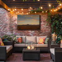 Serene Landscape Painting of Sunset: Artistic Poster