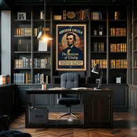 Abraham Lincoln Inspiring Vintage Historical or Presidential Poster PosterGoat