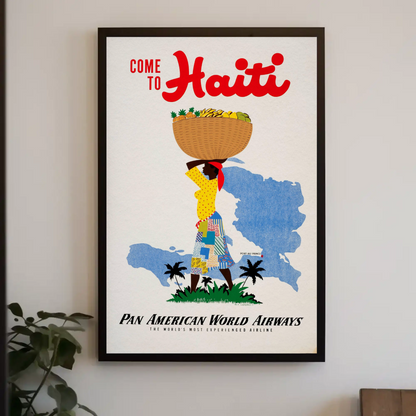 Haiti Fruit Basket Vintage Poster