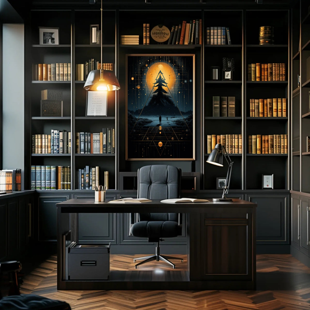 Mystical Cosmic Landscape Surrealism Art Poster