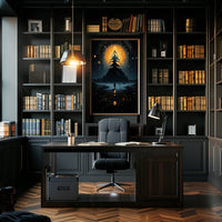 Mystical Cosmic Landscape Surrealism Art Poster