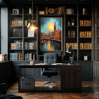 Moonlit Canals Poster