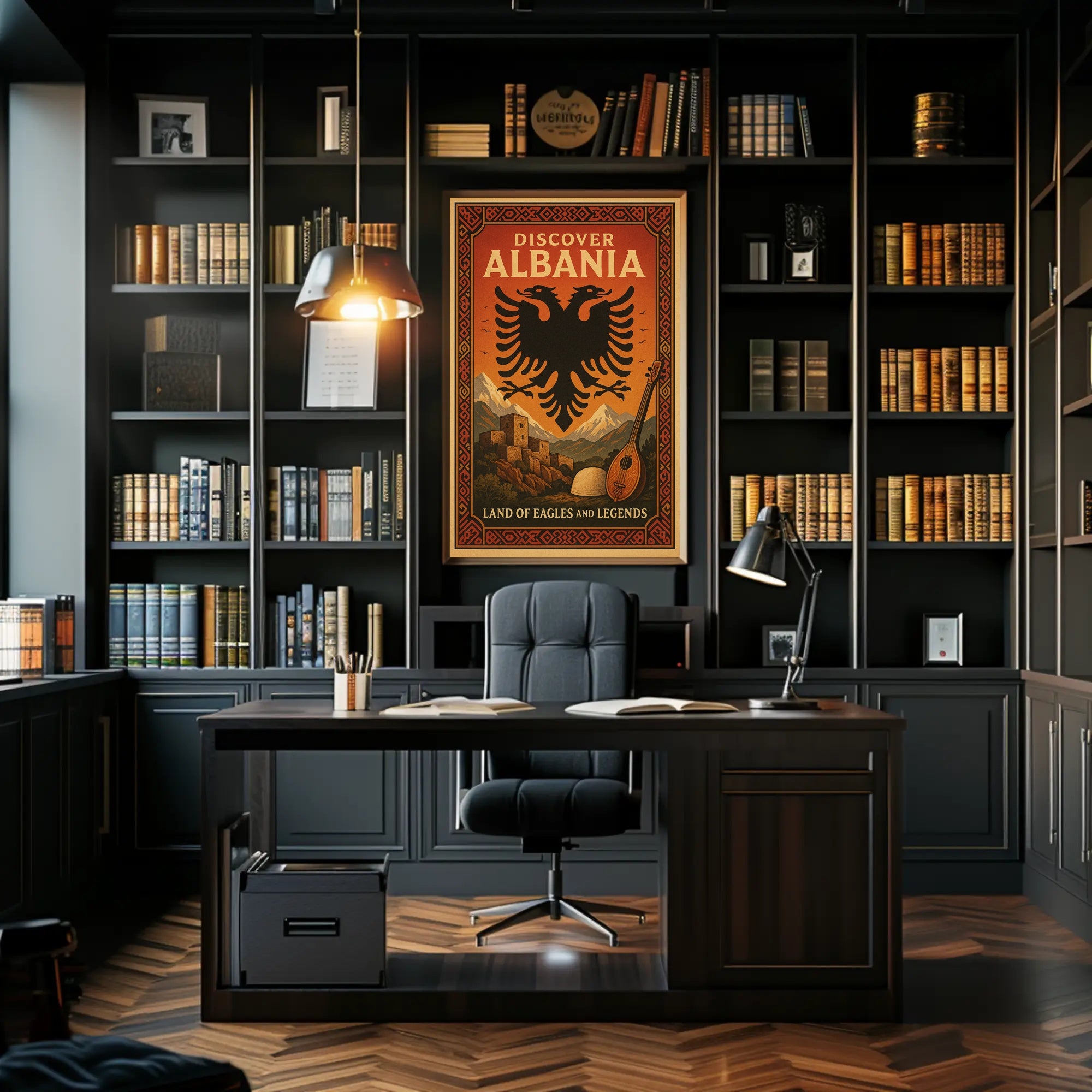 Explore Albania's Beauty in Patriotic Travel Poster