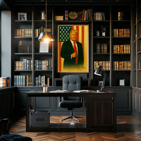 Donald Trump Guiding Light Nation Patriotism Leadership American Pride Cinematic Poster