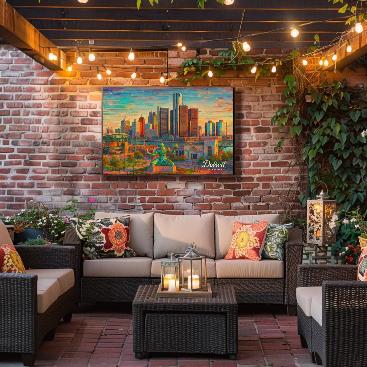 Detroit Skyline Poster