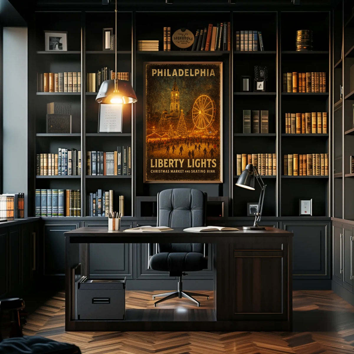 Philadelphia Liberty Lights Poster