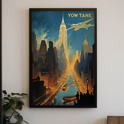 New York Vintage Travel Poster