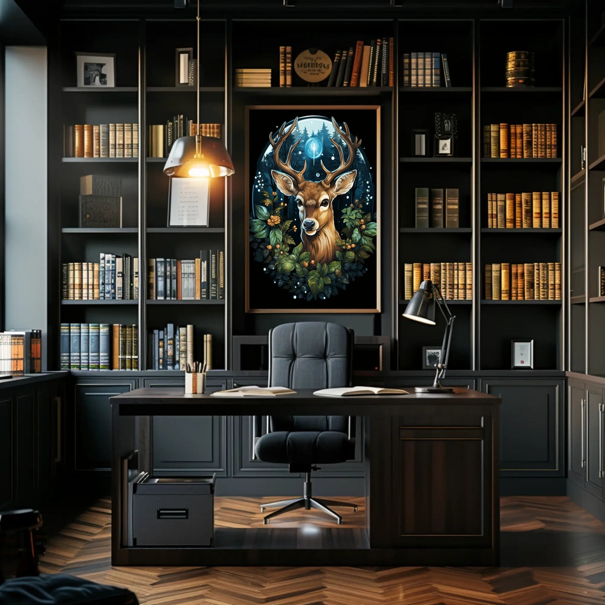 Enchanted Forest Deer Poster