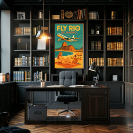 Travel to Rio de Janeiro Retro Travel Poster