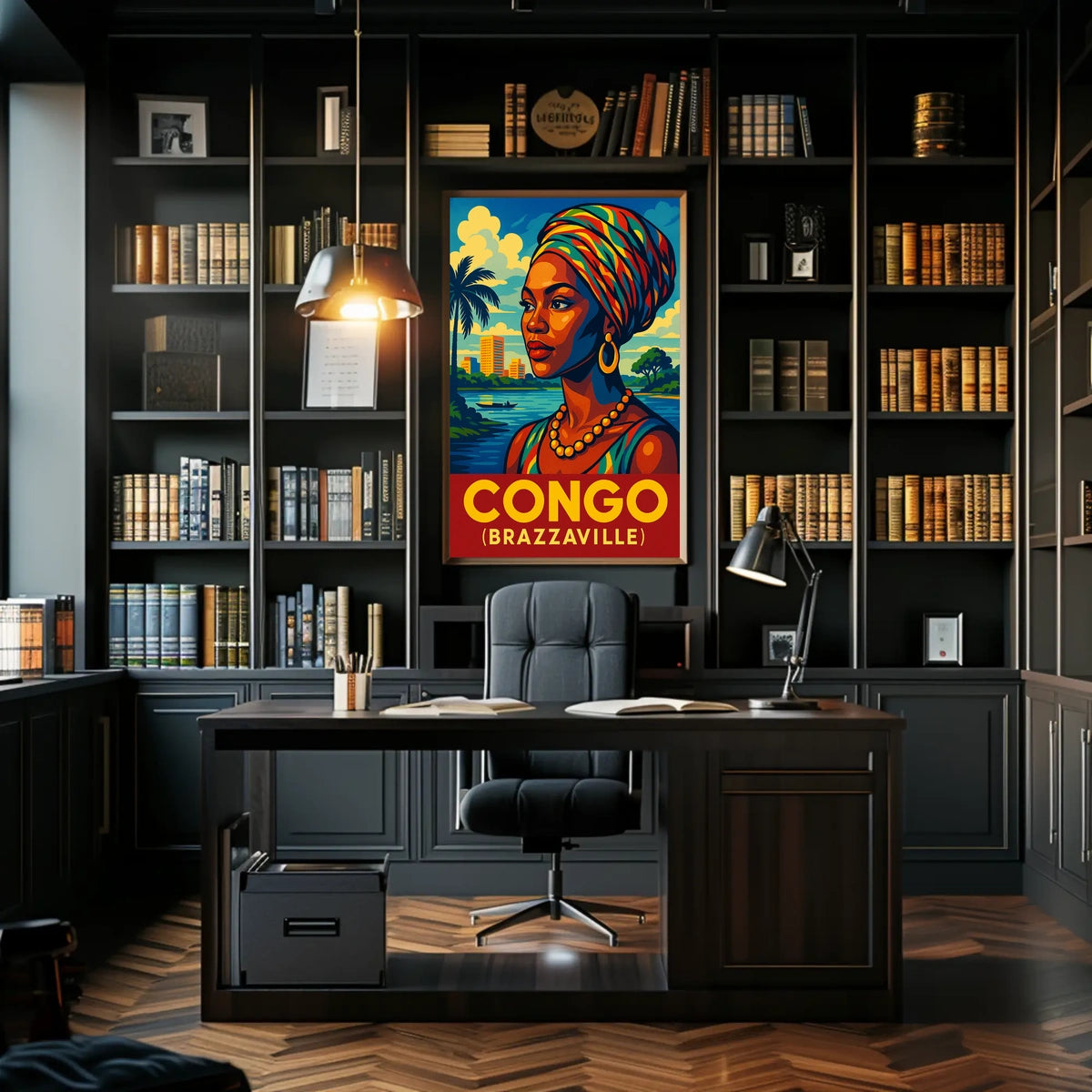 Congo (Brazzaville) Vibrant Portrait Poster