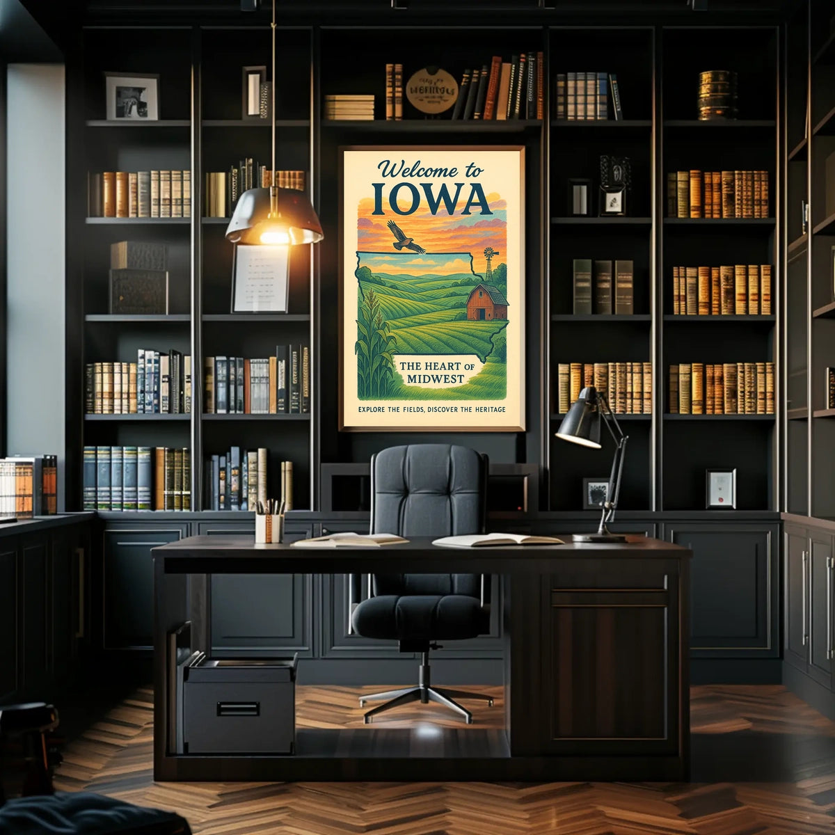Welcome to Iowa The Heart of Midwest Poster