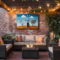Surreal Dreamscape Desert Artwork in Artistic Poster