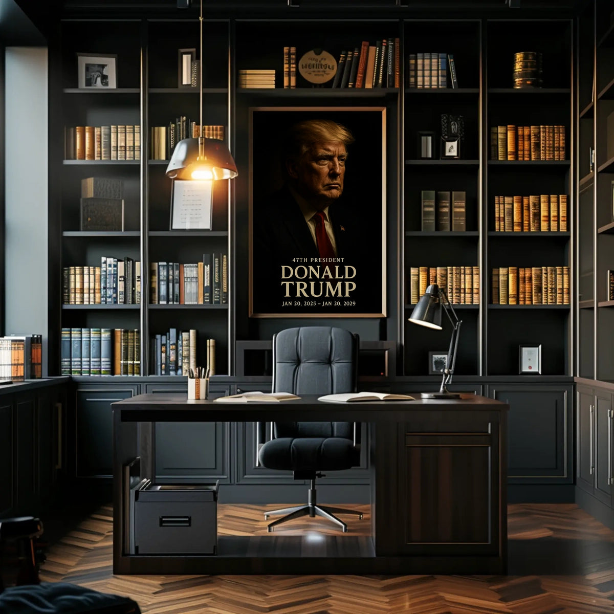 Donald Trump Contemplative Portrait Classical Poster