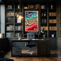 Vintage Kansas Aviation Poster