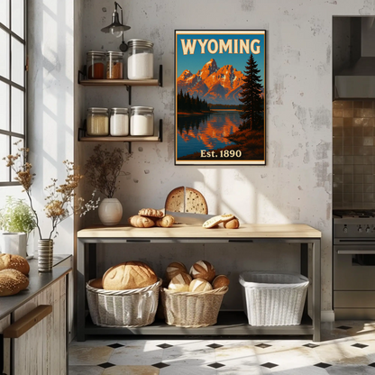 Grand Teton National Park Wyoming Scenic Nature Travel Poster