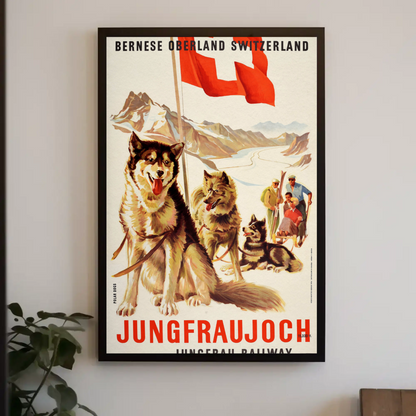Jungfraujoch Jungfrau Railway Vintage Poster