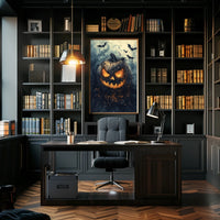Halloween Mischief Artwork Featuring Jack-o'-Lantern Cultural Poster